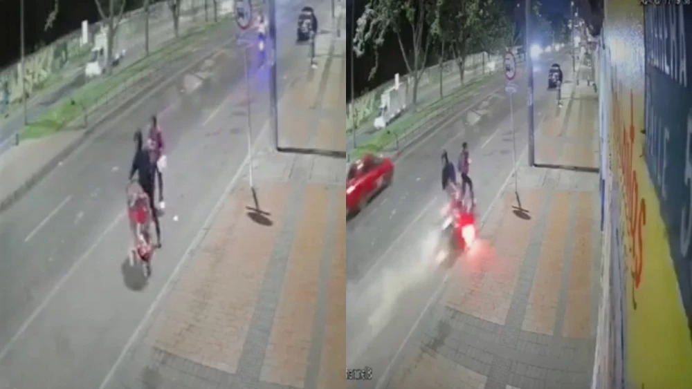 En Bogotá, motociclista arrolló a una familia que iba con un bebé en un coche
