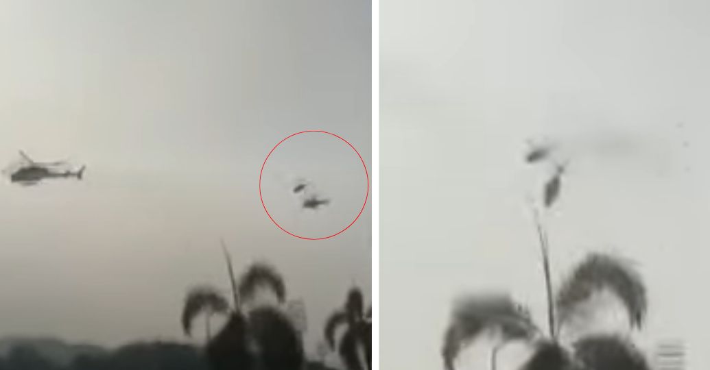 En video: accidente de dos helicópteros dejó diez personas muertas en Malasia