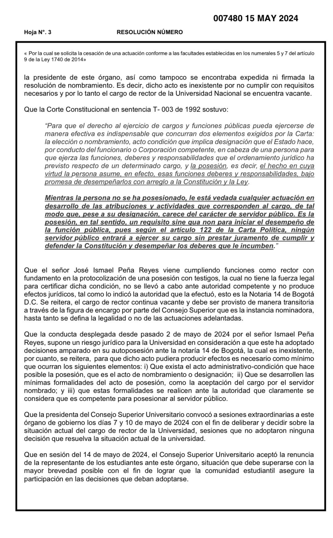 Gobierno Petro ordena a la Universidad Nacional nombrar un nuevo rector encargado: hay polémica