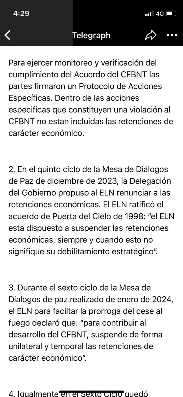 ELN anunció que volverá a secuestrar y habla de incumplimientos por parte del Gobierno: esto responden