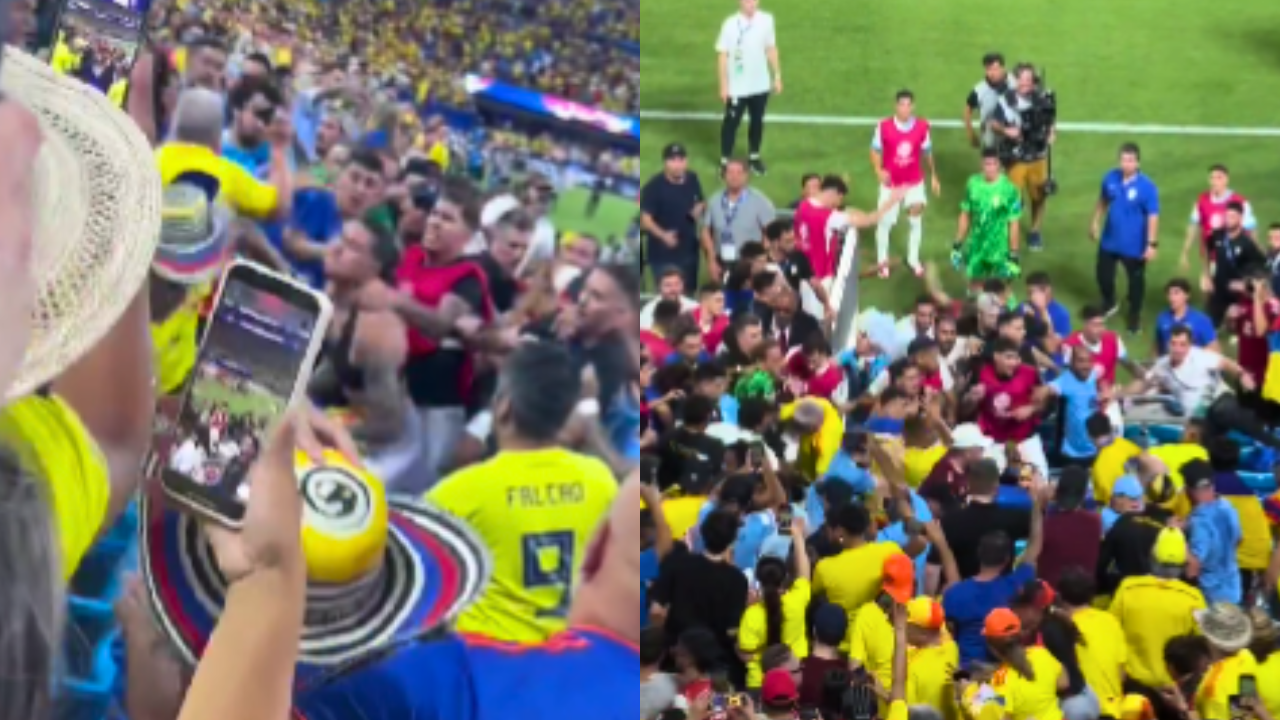 Revelan video clave antes del inicio de la pelea entre colombianos y uruguayos: ¿quién empezó?