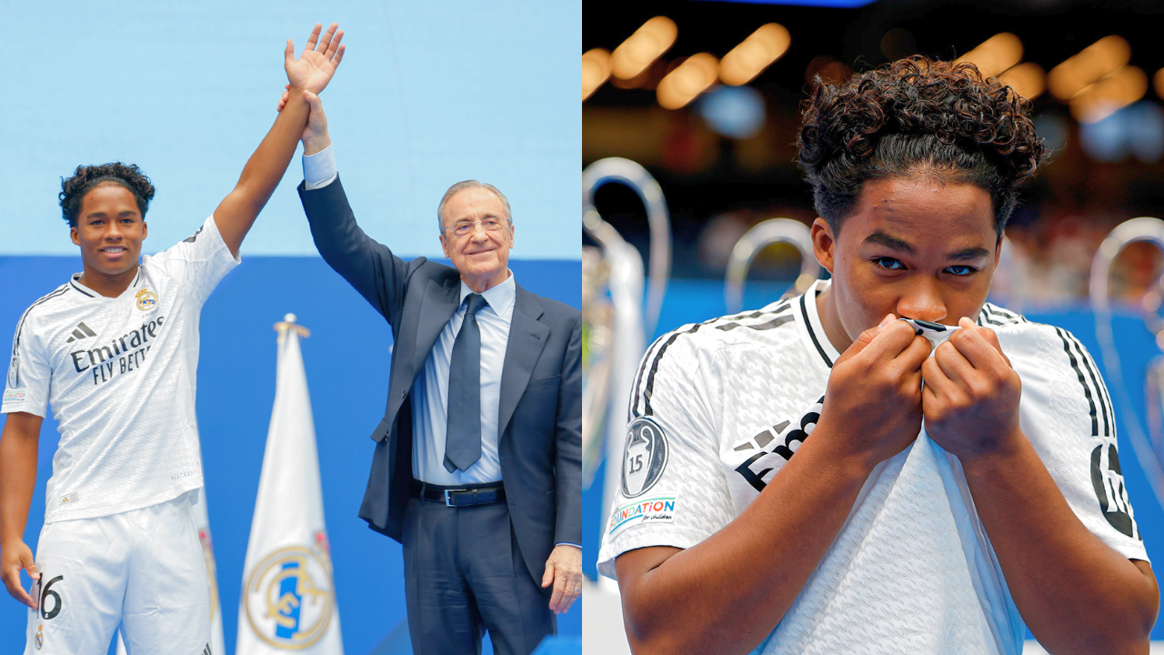 ¡Ya es oficial! Endrick firmó su contrato y posó con la camiseta del Real Madrid