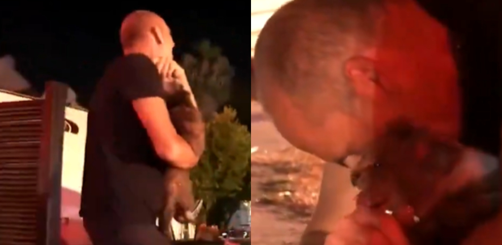 Un hombre en EE.UU. se emociona al reencontrarse con su gato tras ser rescatado de un fuerte incendio