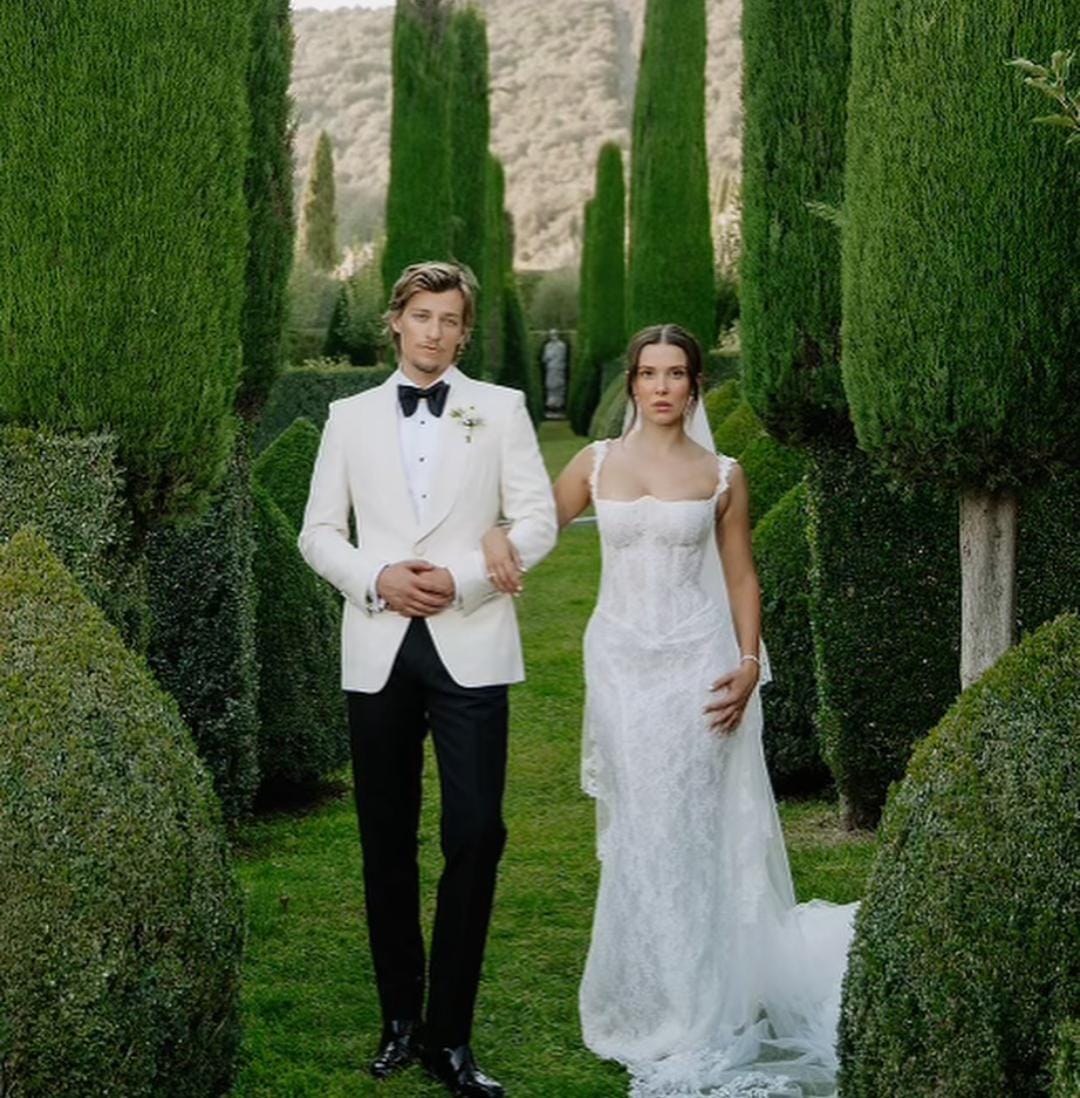 Publican fotos de la boda secreta de Millie Bobby Brown y Jake Bongiovi