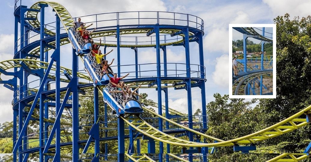 En video: turistas tuvieron que bajar caminando por los rieles de la montaña rusa del Parque del Café