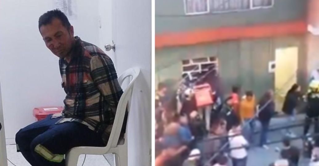Así sacaron de su casa a Darwin Beltrán, padre y presunto asesino de dos niños en Bogotá