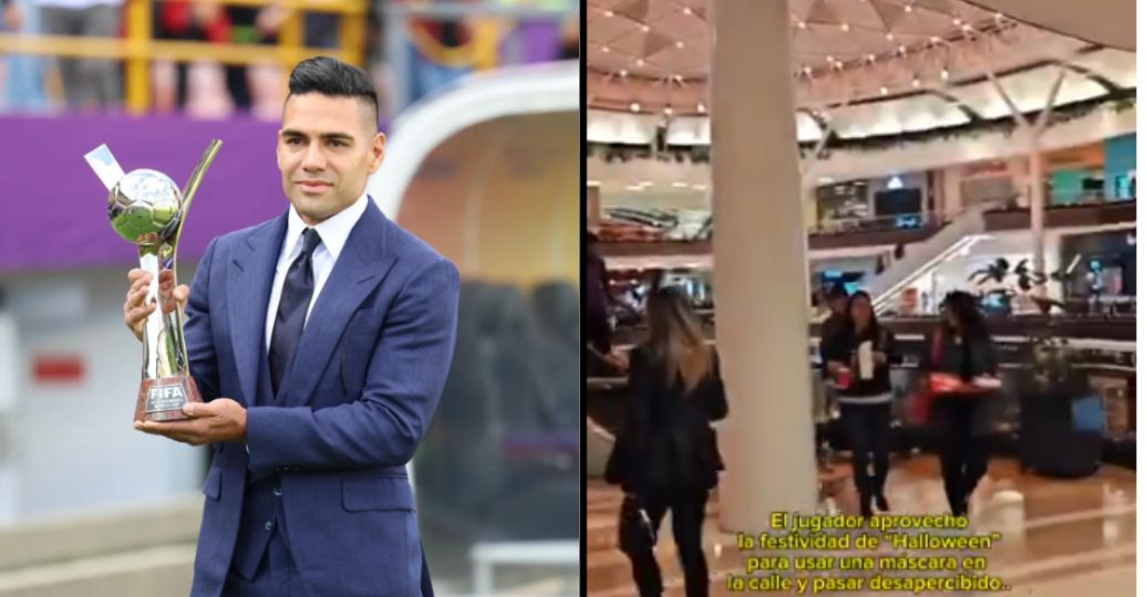 Falcao aprovechó el 31 de octubre para salir al centro comercial: le tocó usar este drisfraz