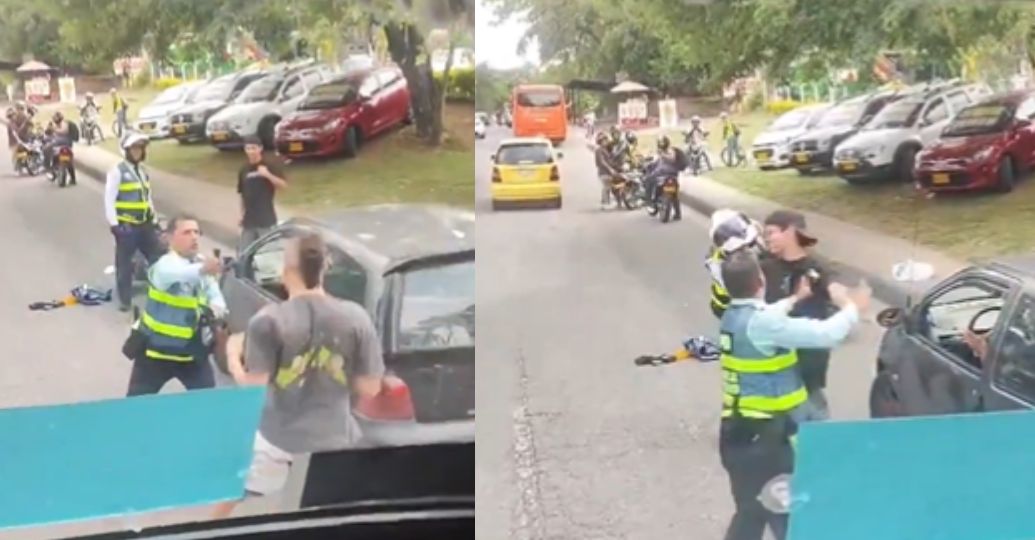 Conductores agredieron a agentes de Tránsito y desataron pelea en Ibagué