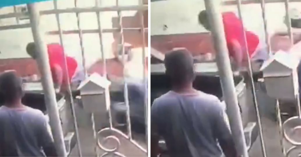 En video: hombre derribó a un ladrón de una moto con patada voladora