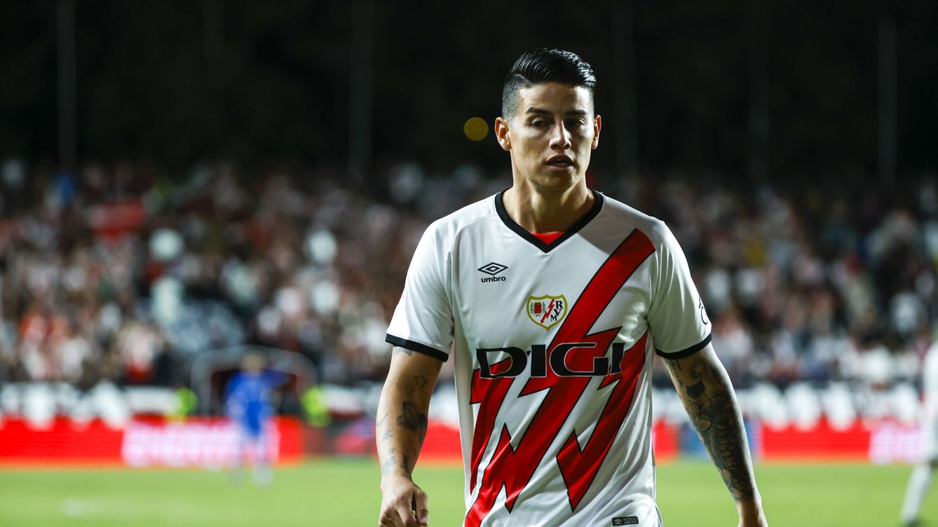 ¡Por fin! Vea la primera asistencia de James en el tremendo golazo del Rayo Vallecano