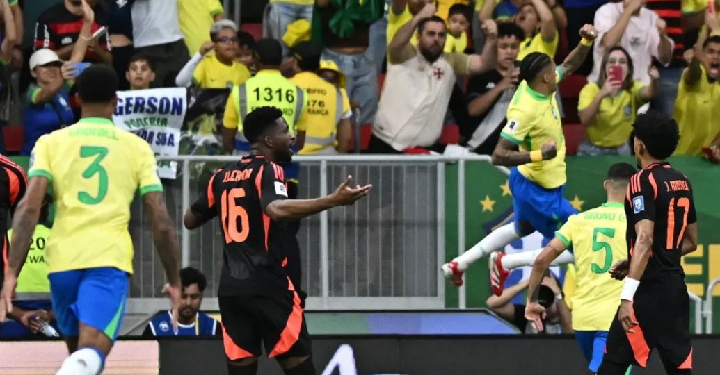 Conmebol reveló los audios del VAR en el gol anulado a Colombia contra Brasil