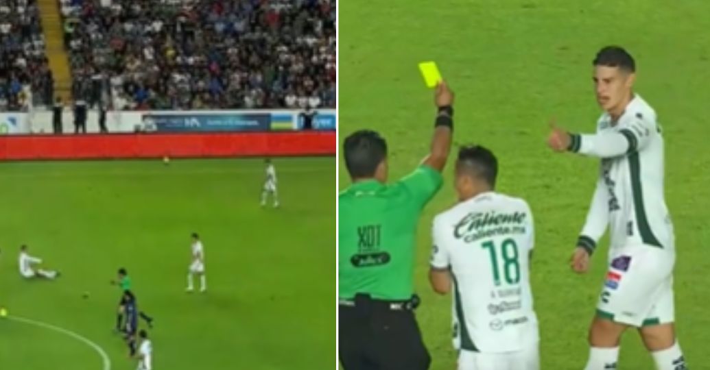 En video: James Rodríguez lanza el guayo y le sacan tarjeta amarilla en Querétaro vs León