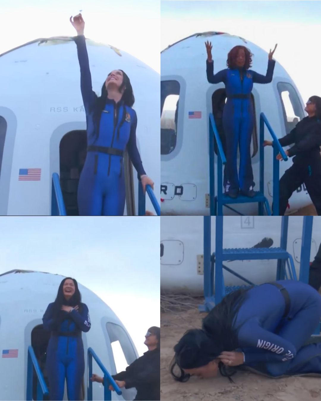 Tripulación compuesta solo por mujeres, entre ellas Katy Perry, viajó al espacio