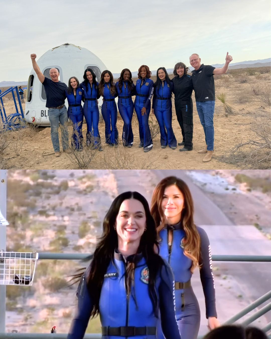 Tripulación compuesta solo por mujeres, entre ellas Katy Perry, viajó al espacio