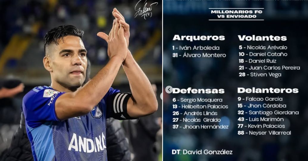 ¡Regresa el Tigre! Falcao vuelve a la convocatoria de Millonarios tras 81 días de ausencia