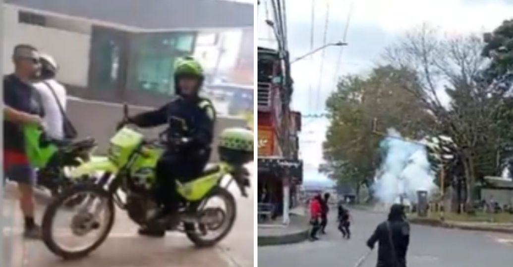 Mujer enfrentó encapuchados en Popayán en medio del Paro Nacional