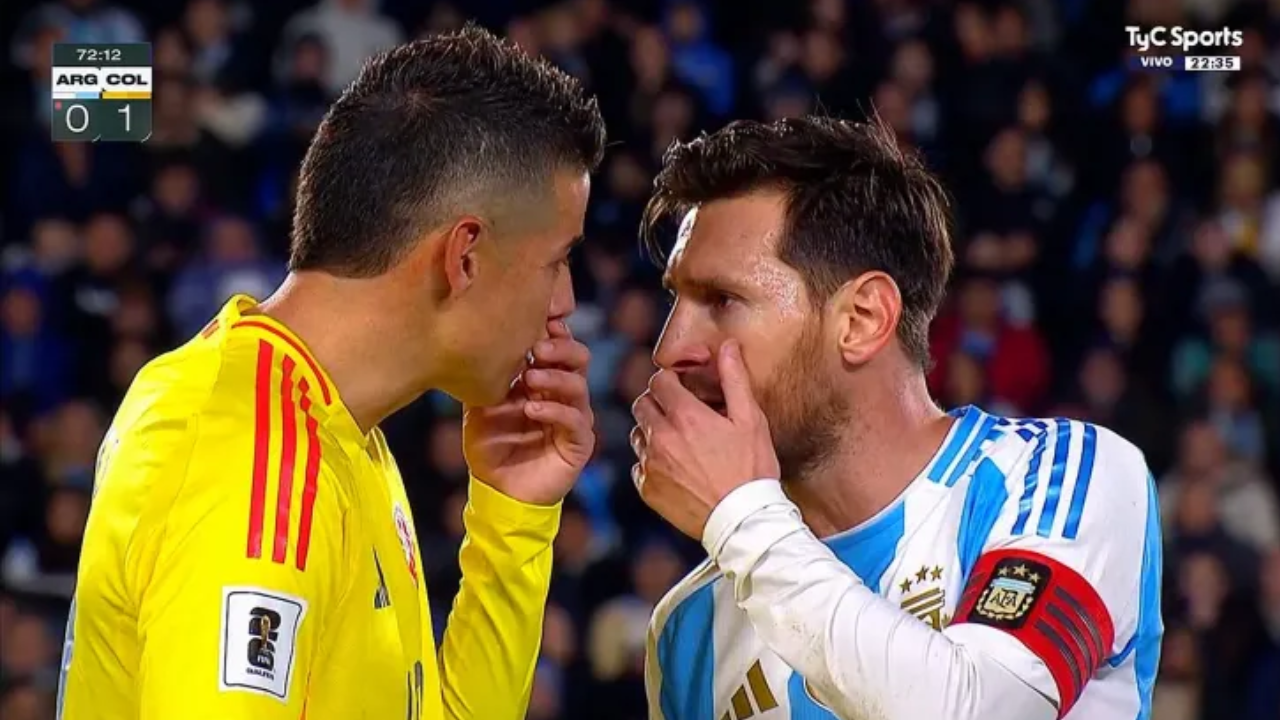 Polémico cruce entre Messi y James Rodríguez: se conoce lo que se dijeron en el partido