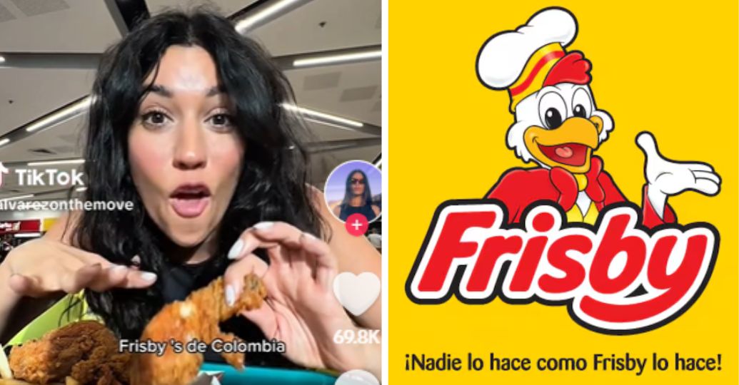 Estadounidense prueba el pollo de Frisby en Medellín y lanza una frase que enciende las redes