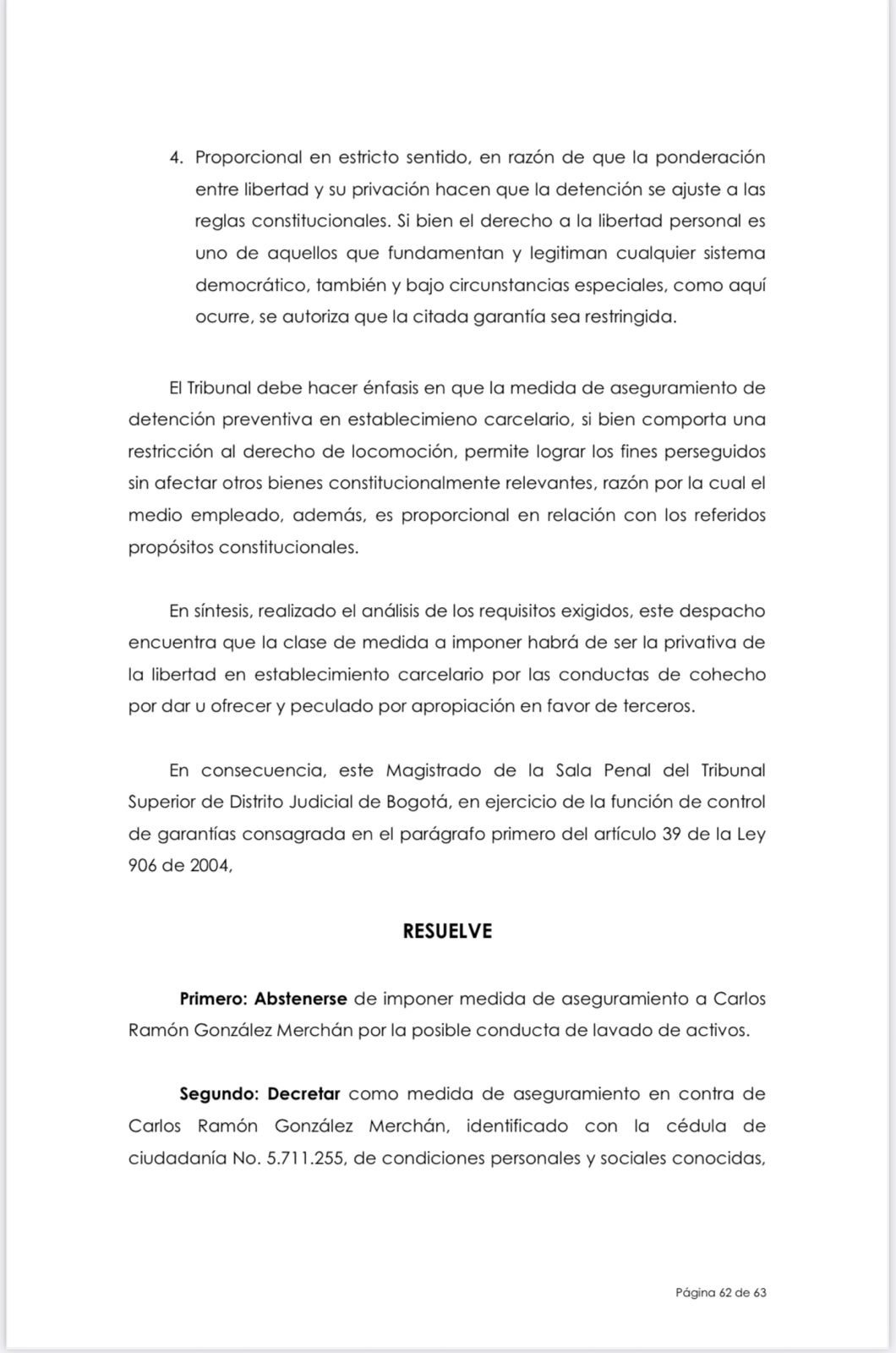 Ordenan captura y reclusión en centro carcelario de Carlos Ramón González por corrupción en la Ungrd
