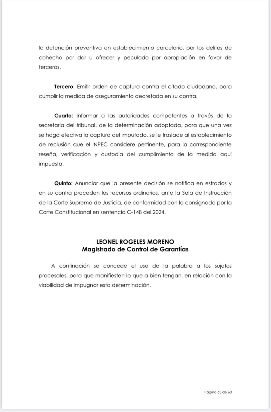Ordenan captura y reclusión en centro carcelario de Carlos Ramón González por corrupción en la Ungrd