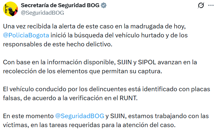 Revelan detalles de Mazda rojo usado en violento robo en McDonald’s del norte de Bogotá: ¿de quién es?