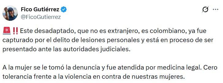 Revelan identidad del hombre que golpeó a recepcionista de hotel en Medellín: tenía antecedentes