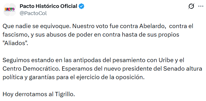 "No hay petrouribismo": Rafael Nieto desmintió imagen "celebrando" con Aída Avella tras elección en el Senado