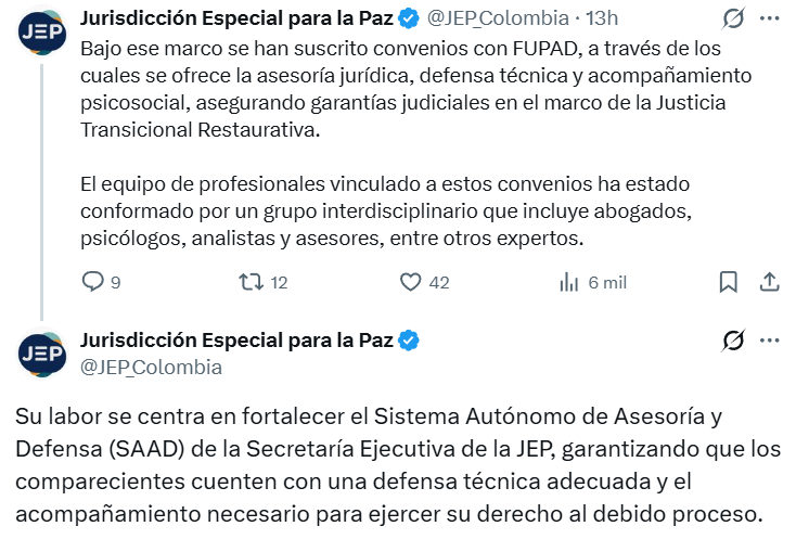 JEP respondió la polémica y reveló cuánto cobran abogados que defienden al exsecretariado de las Farc