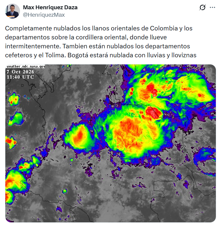 ¿Hasta cuándo lloverá en Bogotá? Este es el pronóstico para los próximos días de octubre 2026