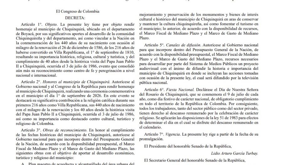 Hay nuevo festivo en Colombia en 2026: el Gobierno sancionó la ley y ya hay fecha oficial. ¿Qué se celebra?