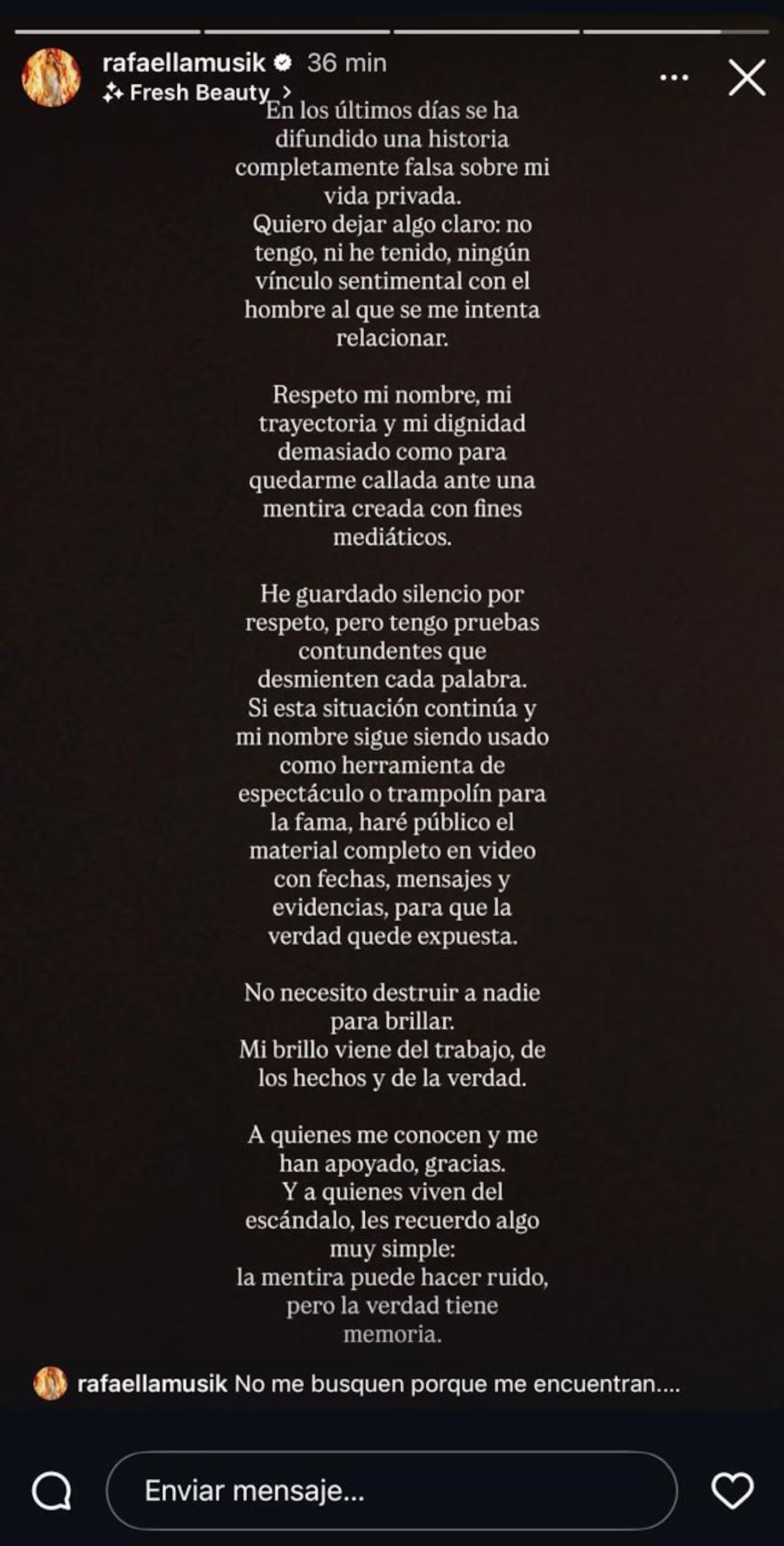 Rafaella Chávez le respondió a Clara Diago