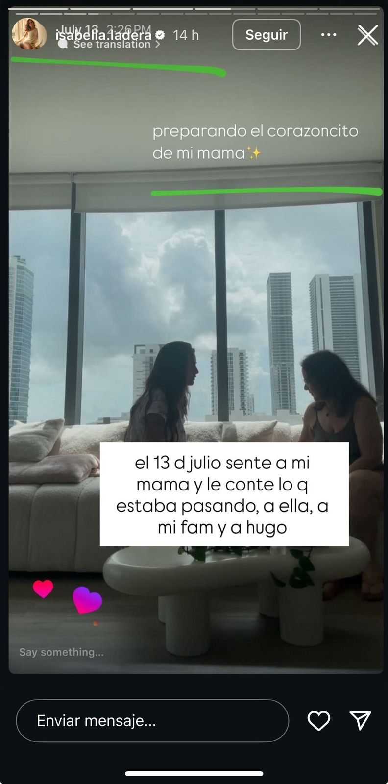 A Isabella Ladera ya le habían advertido sobre la filtración del video