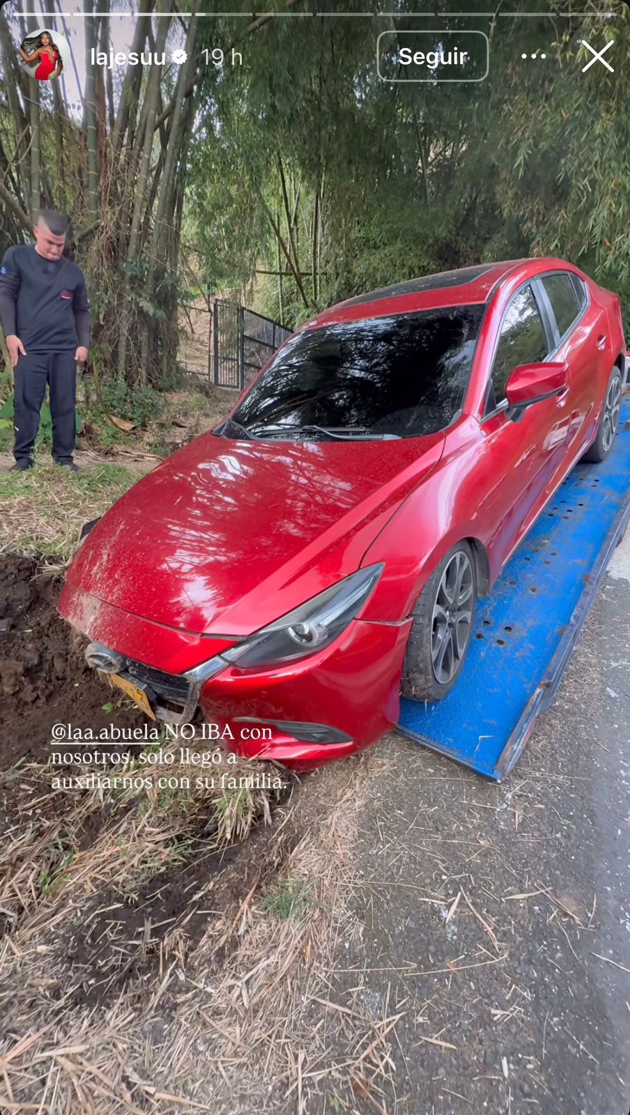 La Jesuu sufrió grave accidente de tránsito 