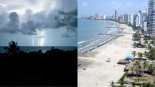 En video: mujer murió tras ser impactada por un rayo en las playas de La Boquilla, en Cartagena