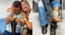 En video | ¡Gran gesto! Daniela Álvarez le obsequió una prótesis a un taxista