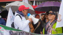 Profesores de Boyacá protestaron en Bogotá por fallas en el nuevo modelo de atención médica