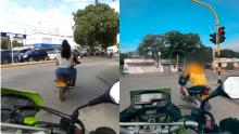 Policía en Santa Marta comparte la forma pedagógica en que le recuerda a los motociclistas el uso del casco