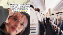 "Qué mala suerte": joven fingió estar enferma para irse de viaje y se encontró a su jefa en el avión