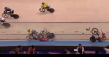 En video: impresionante accidente múltiple en el ciclismo de pista durante los JJ.OO