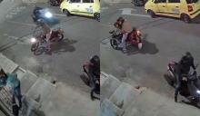 En Medellín, cámaras captaron cómo un valiente perrito frustró el robo de la moto de su dueña 