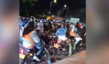 Caravanas de motos en Halloween crearon caos y desorden en la movilidad de Bogotá