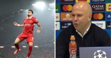 Arne Slot reaccionó al triplete de Luis Díaz en Champions League y reveló su plan
