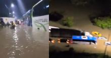 Las impactantes tomas aéreas de la inundación en la autopista norte de Bogotá