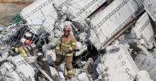 En video: un puente colapsó en una construcción en Corea del Sur y dejó 4 muertos