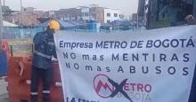 Trabajadores del Metro de Bogotá denuncian falta de pagos