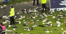 Lluvia de zapatos le cuesta caro a Millonarios: sanción y multa tras protesta en El Campín